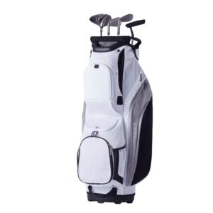 golf cart bag with 14 way organizer divider top 36 13 pockets premium nylon cart bag durable golf bags with handles dust cover detachable straps for men women white color block 4.jpg