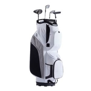 golf cart bag with 14 way organizer divider top 36 13 pockets premium nylon cart bag durable golf bags with handles dust cover detachable straps for men women white color block 5.jpg