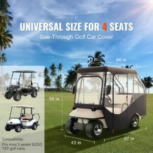golf cart enclosure 420d polyester driving enclosure with 4 sided transparent windows 4 passenger club car covers for 22 passenger golf carts sunproof and dustproof outdoor cart cover 1.jpg