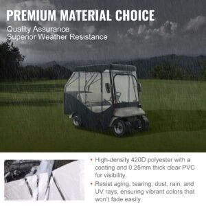 golf cart enclosure 420d polyester driving enclosure with 4 sided transparent windows 4 passenger club car covers for 22 passenger golf carts sunproof and dustproof outdoor cart cover 2.jpg