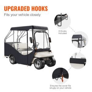 golf cart enclosure 420d polyester driving enclosure with 4 sided transparent windows 4 passenger club car covers for 22 passenger golf carts sunproof and dustproof outdoor cart cover 5.jpg