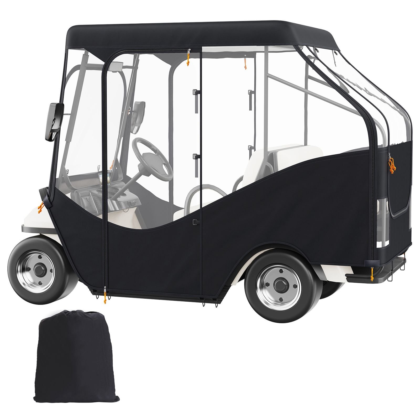 golf cart enclosure 420d polyester driving enclosure with 4 sided transparent windows 4 passenger club car covers for 22 passenger golf carts sunproof and dustproof outdoor cart cover.jpg
