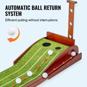 golf putting mat 2 hole indoor golf putting green wrinkle free golf training aid mini golf set with auto ball return alignment guide 3 ball wood base game practice gift for home office 2.jpg