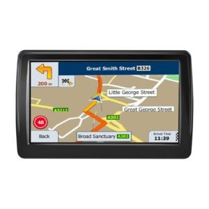 gps navigator for car, 7 inch touch screen 8gb gps navigation system with lifetime map updates, voice turn by turn guidance, speed and red light warning, custom truck routing, for car truck rv