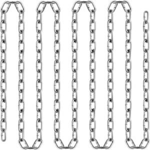 Grade 30 Chain 1/4 Inch by 100Ft Length Grade 30 Proof Coil Chain Zinc Plated Grade 30 Chain for Towing Logging Agriculture and Guard Rails