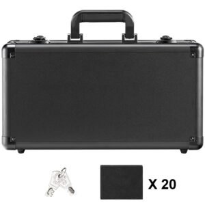 graded card storage box 4 slots graded sports cards holder carrying case with key lock foam dividers for 96 psa graded cards 68 bgs cards 76 sgc cards 348 top loaders or 999 loose cards 3.jpg