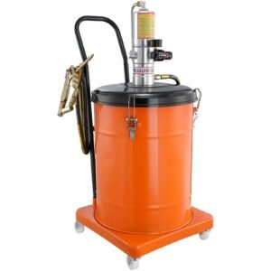 grease pump 105 gallon 40l air operated grease pump with 13 ft high pressure hose and grease gun pneumatic grease bucket pump with wheels portable lubrication grease pump 501 pressure ratio 3.jpg