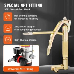 grease pump 501 pressure ratio air operated grease pump with 13 ft high pressure hose and grease gun pneumatic grease pump portable lubrication grease pump with 360 swivel grease gun head 2.jpg