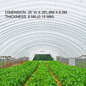 greenhouse film 20 x 28 ft greenhouse polyethylene film 6 mil thickness greenhouse plastic greenhouse clear plastic film uv resistant polyethylene film keep warming superior strength 2.jpg