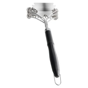 grill brush and scraper bbq brush for outdoor grills stainless steel woven wire bristle free barbecue brushes for porcelain charcoal grate cleaner grill accessories 17 in 2.jpg