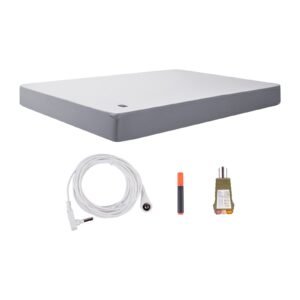 Grounding Sheets, King Size, 95% Cotton + 5% Pure Silver Fiber, Earth Grounded Fitted Bed Sheets, with Grounding Cord & Tester, for Improved Sleep & Wellness (Gray, King - 78 x 80 x 13 in)