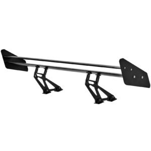 GT Wing Car Spoiler, 53.1 inch Universal Spoiler with Double Deck, Adjustable Lightweight Aluminum, Car Rear Spoiler Wing, Racing Spoiler BGW/JDM Drift Black