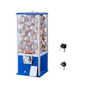 gumball machine for kids 25 height home vending machine ps bouncy balls dispenser hold 230 capsule toys rectangle bubble gum machine for game stores coin operated gumball bank blue 5.jpg