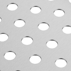 Gutter Guard, 6 inch Width, Aluminum Leaf Filter DIY Gutter Cover, 52 PCS 208 ft Total Length, 0.157'' Hole Diameter & 0.02'' Thick Raptor Gutter Guards Fits Any Roof or Gutter Type