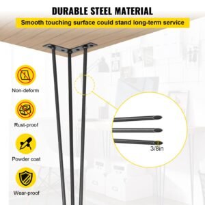 hairpin table legs 28 black set of 4 desk legs 880lbs load capacity each 220lbs hairpin desk legs 3 rods for bench desk dining end table chairs carbon steel diy heavy duty furniture legs 3.jpg