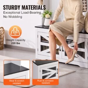 hall tree entryway bench led coat rack with shoe storage 42 wide mudroom bench with storage and seating adjustable shelves and 7 hanging hooks for mudroom entryway hallway 4.jpg