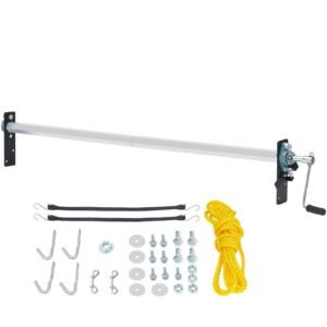 hand crank tarp roller kit 64 to 104 wide aluminum alloy manual cab level dump truck tarp roller with 7 sponge wrapped handle perfect for dump trucks trailers trash haulers no tarp 3.jpg