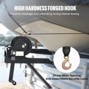 hand winch 1200 lbs pulling capacity boat trailer winch heavy duty rope crank with 23 ft polyester strap and two way ratchet manual operated hand crank winch for trailer boat or atv towing 1.jpg