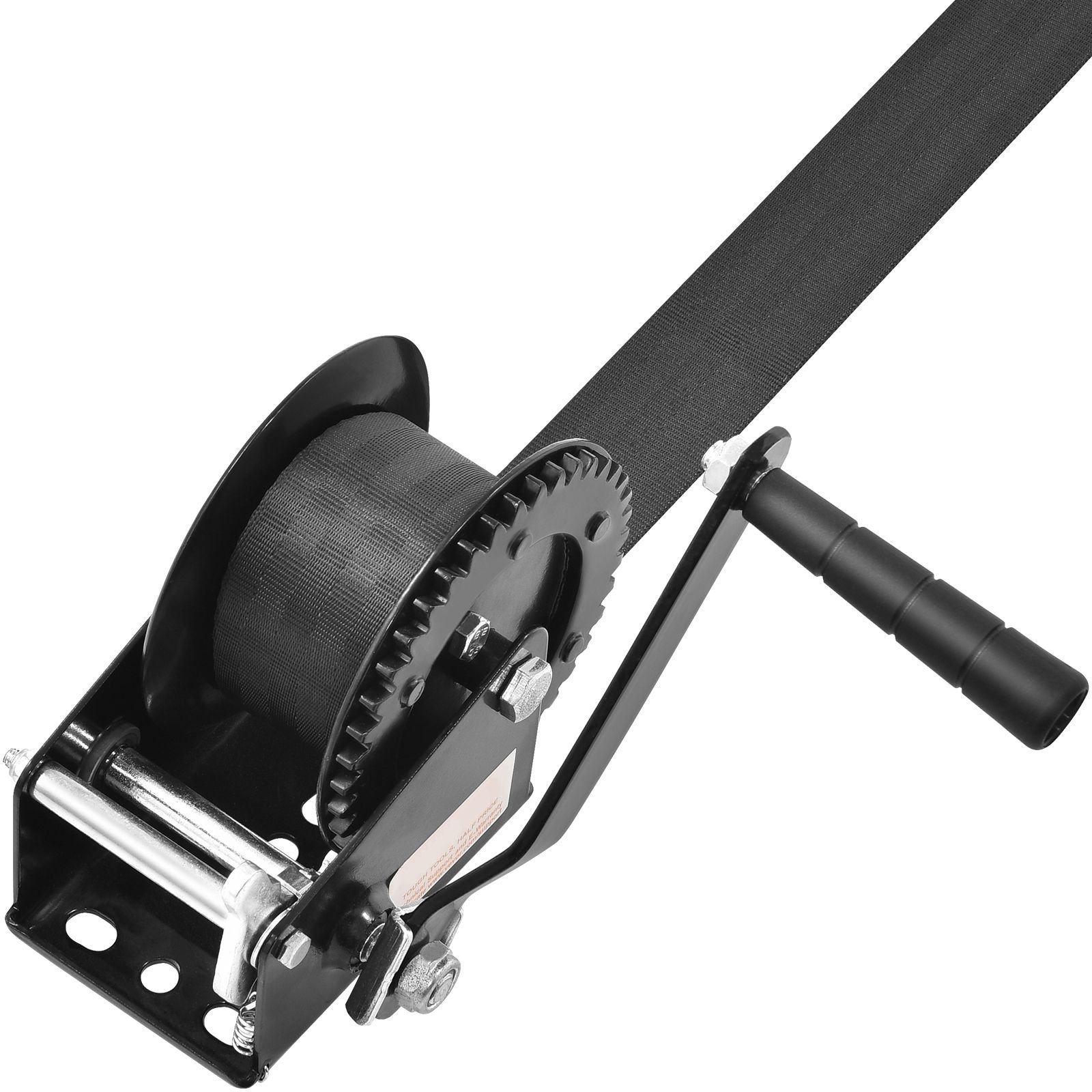 hand winch 1200 lbs pulling capacity boat trailer winch heavy duty rope crank with 23 ft polyester strap and two way ratchet manual operated hand crank winch for trailer boat or atv towing.jpg
