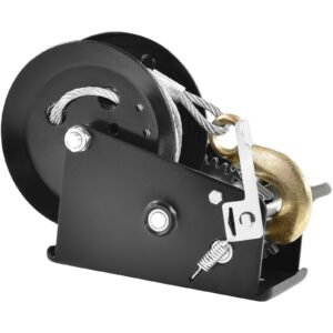 Hand Winch, 3500 lbs Pulling Capacity, Boat Trailer Winch Heavy Duty Rope Crank with 33 ft Steel Wire Cable and Two-Way Ratchet, Manual Operated Hand Crank Winch for Trailer, Boat or ATV Towing
