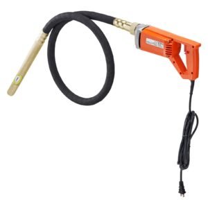 Handheld Concrete Vibrator, 800W Electric Vibrator 13000 VPM, Electric Concrete Vibrating Tool With 6.6ft / 2m Shaft Rod, Portable Pencil Cement Vibrator Remove Air Bubble and Mix Concrete