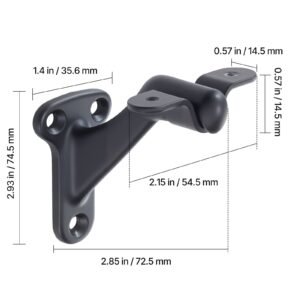 handrail hardware bracket 6 packs heavy duty hand rail brackets flexible angle adjustment easy install stair railing hardware for stairways handrail staircasematte black 3.jpg