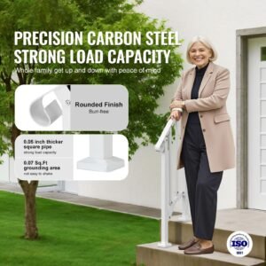 handrails for outdoor steps 1 2 step stair hand rail kit transitional carbon steel railings with installation kit stair rails for seniors concrete steps porch deck white retro arch.jpg
