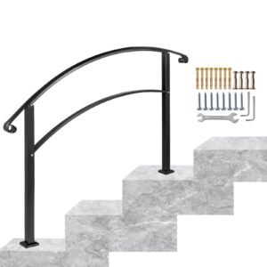 handrails for outdoor steps fit 1 or 3 steps outdoor stair railing black wrought iron handrail flexible front porch hand rail transitional handrails for concrete steps or wooden stairs 5.jpg