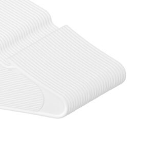 hangers 02 in ultra thin 50 pack white plastic hangers with stable triangular top structure wider notch design non slip space saving hangers fit for t shirt shirt sling pant 5.jpg