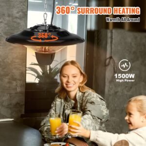 hanging patio heater 1500w outdoorindoor electric space infrared heater ip34 protection ceiling heater with 236 inch pull cord 20 inch adjustable chain for porchpatiodining roomstudio 2.jpg