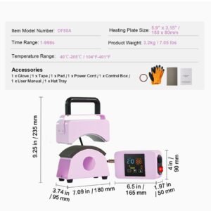 hat press machine mini hat heat press for caps with integrated control panel cap heat press machine with 59x315 inch curved heating plate safety base and glove automatic shut off purple 1.jpg