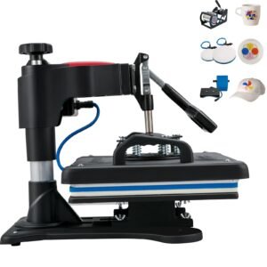 heat press, 5 in 1 heat press 12x15 machine machine, digital precise temperature control, clamshell sublimation transfer printer fast heat up, vinyl heat press for mug cup t shirt plate, 900w