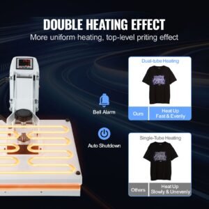 heat press, heat press machine for t shirt, fast heating, high pressure heat press 15x15, power digital industrial sublimation printer for heat transfer vinyl, easy to use, white