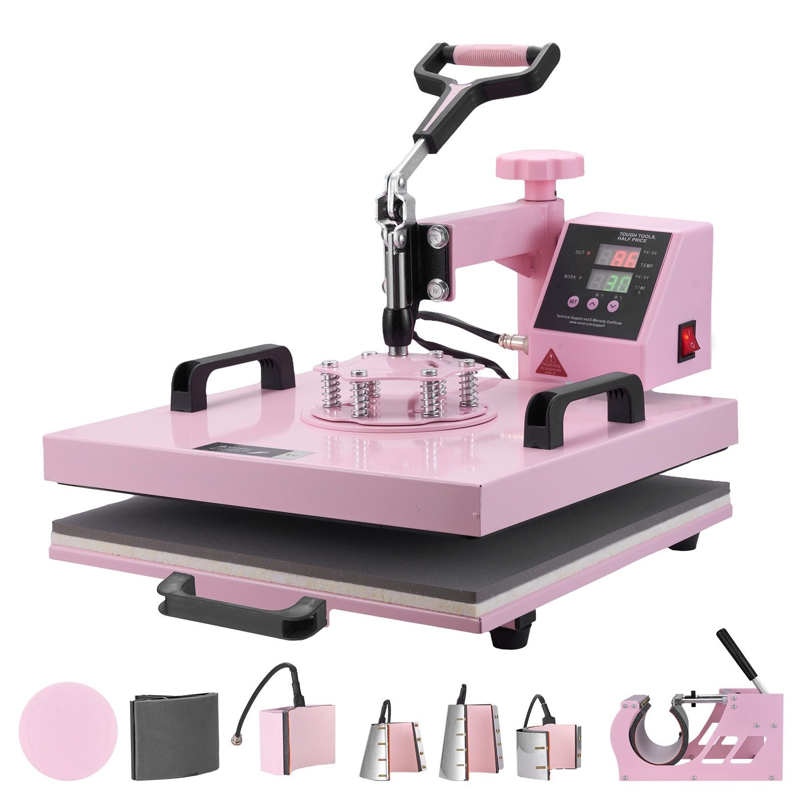 heat press machine 15 x 15 inch 8 in 1 heat transfer machine with 6 30 oz tumbler press 360 swing away t shirt pressing digital precise control for t shirtsmugshatsplates pink.jpg
