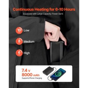 heated jacket for men with 74v battery soft shell electric heating coat windproof waterproof lightweight outerwear with 5 heating zones 3 heat settings machine washable s size 8.jpg