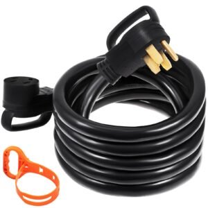 Heavy Duty 30 ft 50 Amp RV Extension Cord Power Supply Cable w/Molded Connector&Handles 125 / 250V