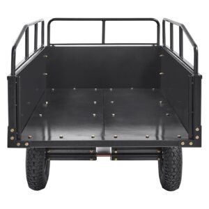 heavy duty atv trailer steel dump cart 750 pound 15 cubic feet garden utility trailer with removable sides for riding lawn mower tractor 2.jpg