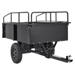 heavy duty atv trailer steel dump cart 750 pound 15 cubic feet garden utility trailer with removable sides for riding lawn mower tractor 3.jpg