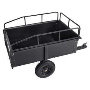 heavy duty atv trailer steel dump cart 750 pound 15 cubic feet garden utility trailer with removable sides for riding lawn mower tractor 4.jpg