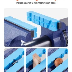heavy duty bench vise 6 12 jaw width 5 max jaw opening multi purpose ductile iron bench vise with anvil 360 swivel base head 3 throat 5620 lbs clamp force 4.jpg