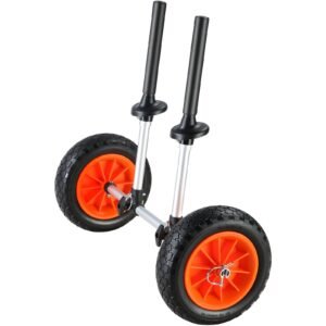 heavy duty kayak cart 280lbs load capacity detachable canoe trolley cart with 10 solid tires adjustable width top foam protection for kayaks with drain holes of 254 cm and above 3.jpg
