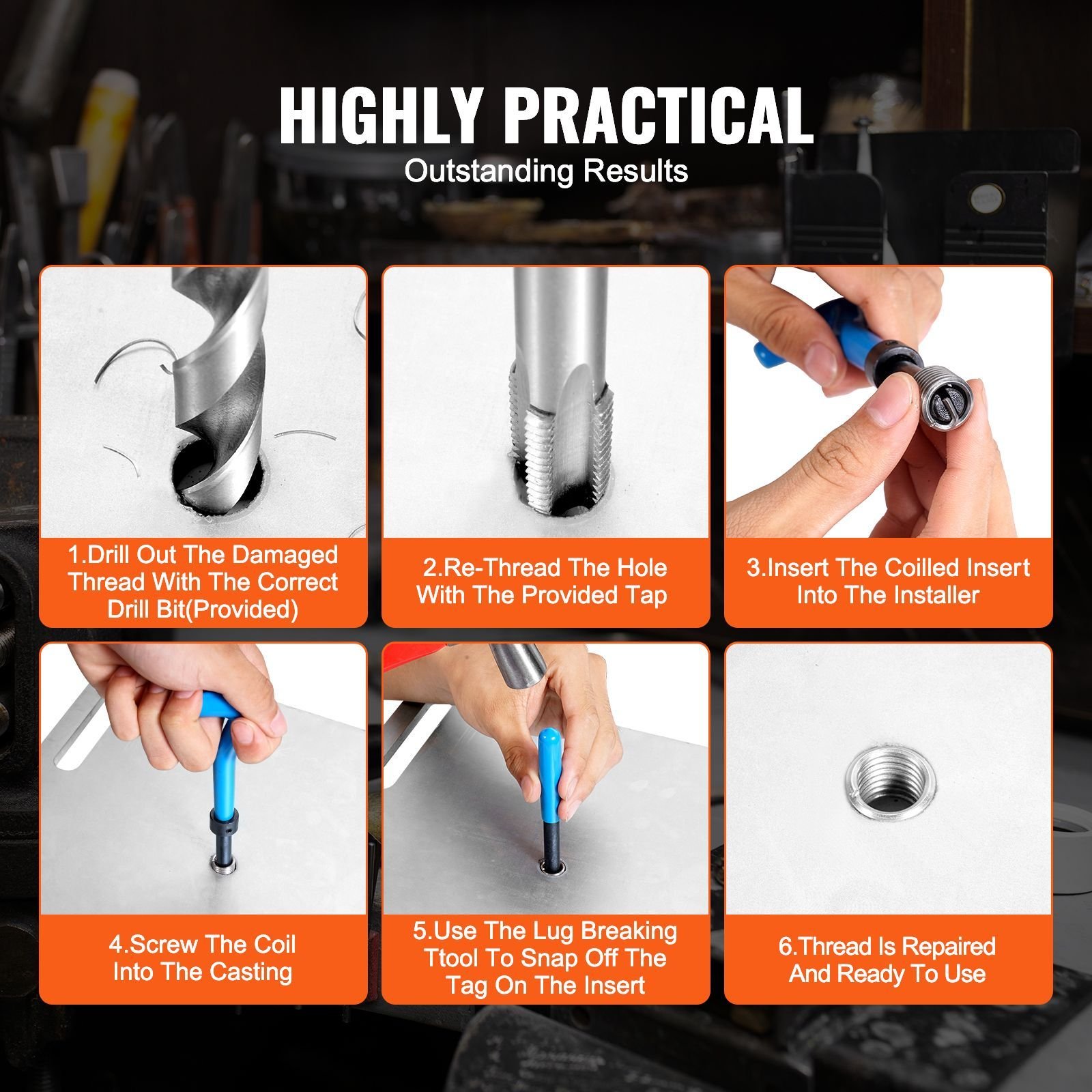 helicoil thread repair kit 338 piece sae and metric rethreading tool kit m5 m6 m8 m10 m12 14 516 38 716 12 hss drill bits thread inserts taps breakoff installation tools.jpg