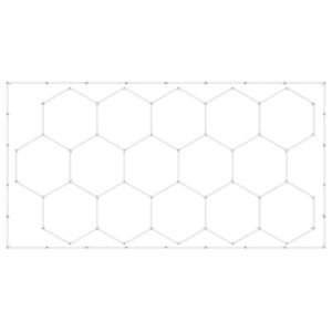 Hexagon Garage Lights, 66300LM, 6500K 15 Grid Systems Honeycomb Hexagonal Garage LED Lights, DIY Cool White Car Detailing Garage Ceiling Lighting Bright Shop Light for Gym Basement Workshop