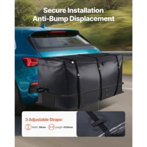 hitch cargo carrier bag waterproof 840d pvc 6024 x 2402 x 3594 in 30 cubic feet heavy duty cargo bag for truck bed storage with reinforced straps suitable for car suv vans hitch basket 3.jpg