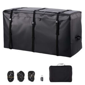 Hitch Cargo Carrier Bag, Waterproof 840D PVC, 60.24 x 24.02 x 35.94 in (30 Cubic Feet), Heavy Duty Cargo Bag for Truck Bed Storage with Reinforced Straps, Suitable for Car SUV Vans Hitch Basket