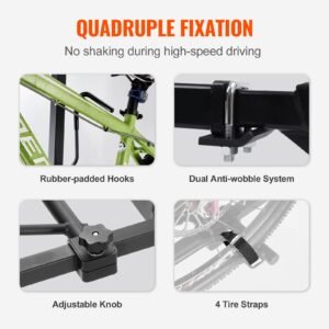 hitch mount bike rack 2 bike platform style 160 lbs max capacity bike rack hitch for 2 inch receiver titling and folding bike carrier with tires up to 5 wide for car suv truck rv 2.jpg