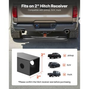 hitch step for 2 inch receiver universal rear bumper guard protector with 350 lbs load capacity non slip tow hitch step with pin kit and stabilizer fit for truck suv pickup trailer 1.jpg