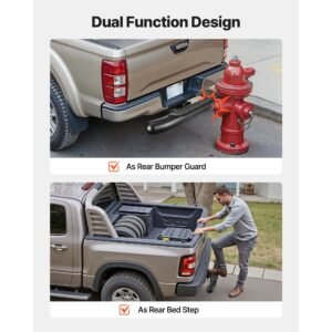 hitch step for 2 inch receiver universal rear bumper guard protector with 350 lbs load capacity non slip tow hitch step with pin kit and stabilizer fit for truck suv pickup trailer 2.jpg