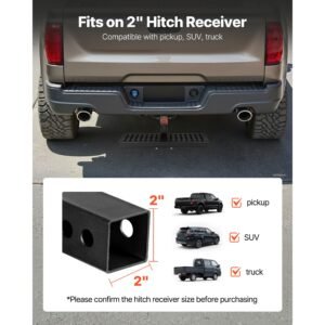 hitch step for 2 inch receiver universal rear bumper guard protector with 350 lbs load capacity wide non slip tow hitch step with pin kit and stabilizer fit for pickup trailer truck suv 1.jpg