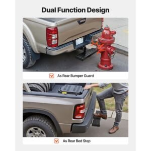 hitch step for 2 inch receiver universal rear bumper guard protector with 350 lbs load capacity wide non slip tow hitch step with pin kit and stabilizer fit for pickup trailer truck suv 2.jpg